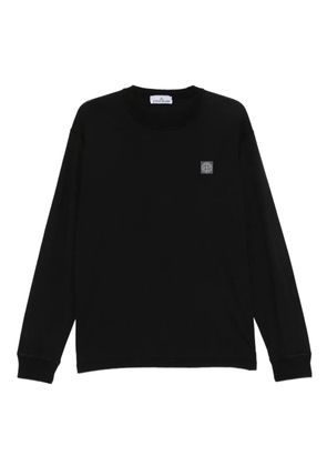Stone Island Compass-patch long-sleeve T-shirt - Black