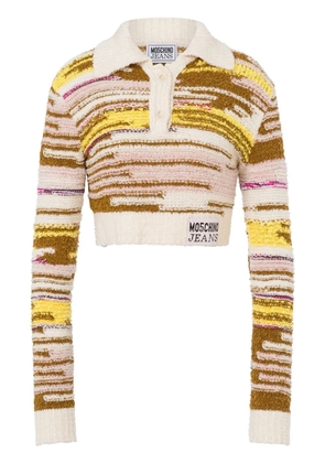 MOSCHINO JEANS cropped sweater - White