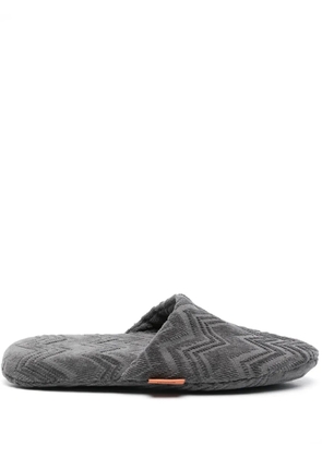 Missoni Home zigzag-woven slippers - Grey