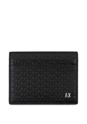 Armani Exchange monogram-debossed cardholder - Black