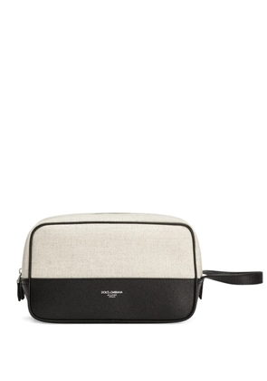 Dolce & Gabbana canvas clutch bag - Neutrals