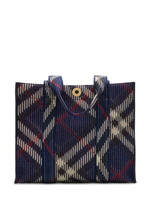 Burberry small Check tote bag - Blue