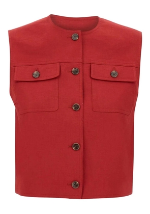 Theory button-down vest - Red