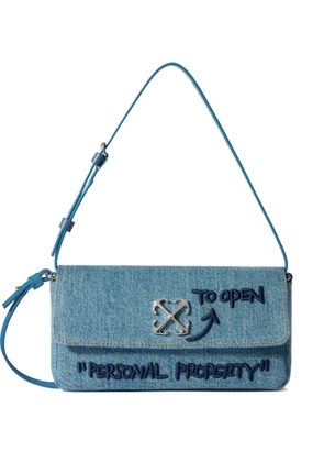 Off-White Jitney 0.7 denim arrow bag - Blue