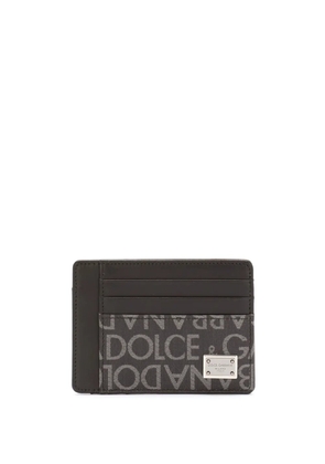 Dolce & Gabbana coated jacquard card holder - Black