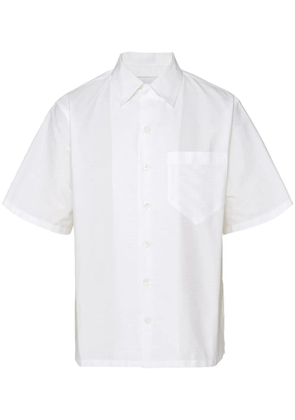 Prada triangle-logo cotton shirt - White