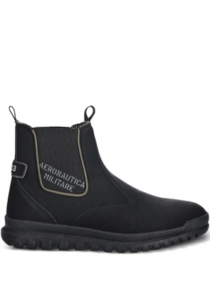 Aeronautica Militare logo-print pull-on chelsea boots - Black