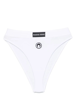 Marine Serre Crescent Moon-embroidery briefs - White