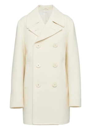 Prada double-breasted wool peacoat - Neutrals