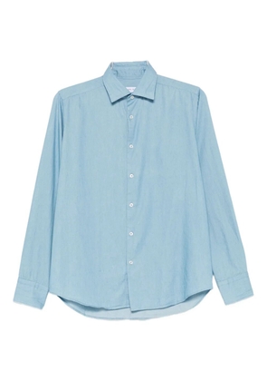 Manuel Ritz washed cotton-chambray shirt - Blue