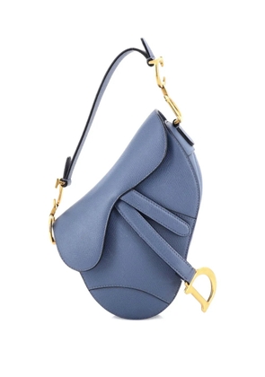 Christian Dior Pre-Owned Saddle Handbag Leather Mini shoulder bag - Blue