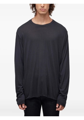 Osklen long-sleeved linen T-shirt - Black