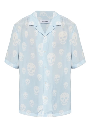 Alexander McQueen skull-pattern shirt - Blue