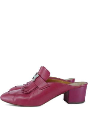 Hermès Pre-Owned 55mm Rivoli fringe mules - Pink
