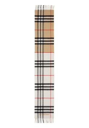 Burberry contrast-check cashmere scarf - Neutrals