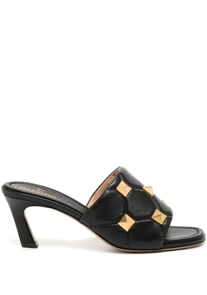 Valentino Garavani Roman Stud 65mm leather mules - Black