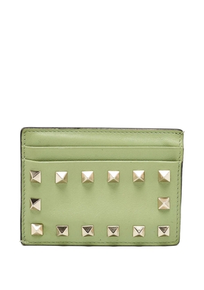Valentino Garavani Pre-Owned Rockstud leather card holder - Green