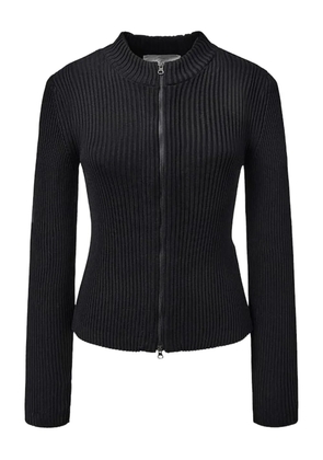 Amomento mock-neck ribbed cardigan - Black