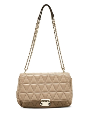 Michael Kors large quilted chain-strap shoulder bag - Neutrals
