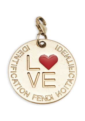 Fendi Pre-Owned love-debossed charm - Gold
