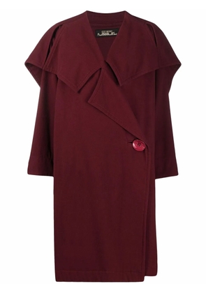 Issey Miyake Pre-Owned 1980s oversized pleated coat - Red