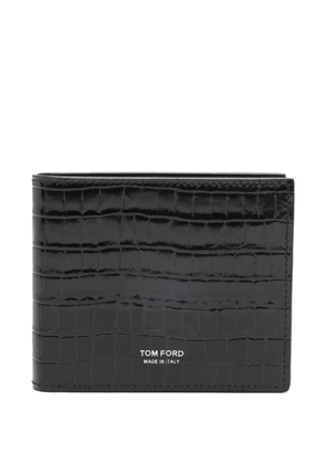TOM FORD crcodile-embossed leather wallet - Black