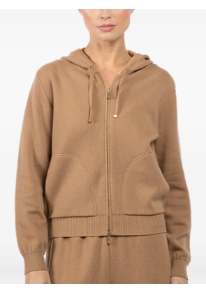 Eleventy hooded zip sweater - Brown