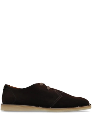 Dolce & Gabbana logo-tag suede derby shoes - Brown