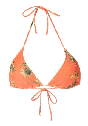 Lygia & Nanny floral-print bikini top - Orange