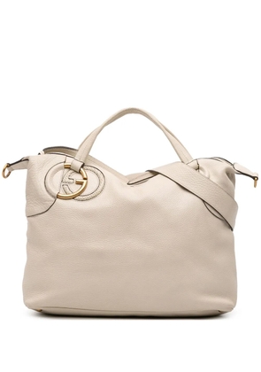 Gucci Pre-Owned 2016-2025 Leather Twill satchel - White