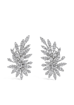 LEO PIZZO 18kt white gold Flame diamond earrings - Silver