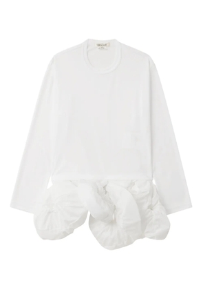 Comme Des Garçons panelled long-sleeve T-shirt - White