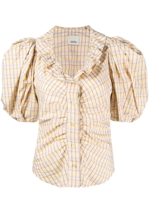 ISABEL MARANT Catalia puff-sleeve blouse - Yellow