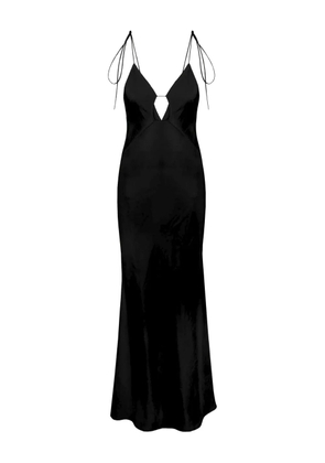 Anna October V-neck cut-out maxi dress - Black