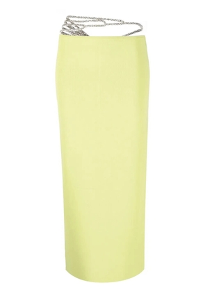 Christopher Esber crystal-embellished strap-detail skirt - Green