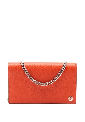 Gucci Pre-Owned 2000-2015 Leather Betty Wallet on Chain crossbody bag - Orange
