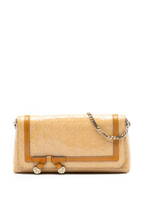 Gucci Pre-Owned 2016-2025 Guccissima Patent Mayfair shoulder bag - Brown