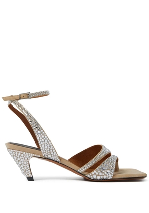 Stella McCartney rhinestone-embellished sandals - Neutrals