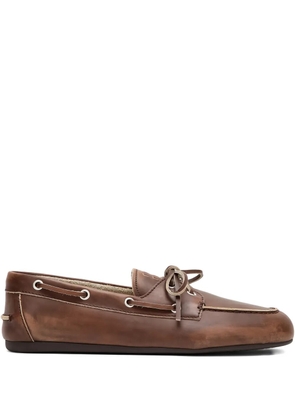Miu Miu lace-up loafers - Brown