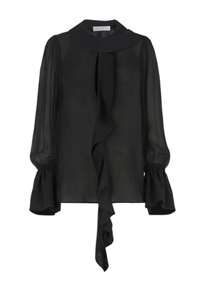 Nina Ricci lavalliere ruffled shirt - Black