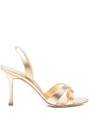 Manolo Blahnik 90mm Callasli sandals - Gold