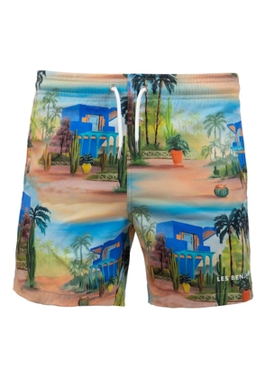 Les Benjamins printed swim shorts - Blue