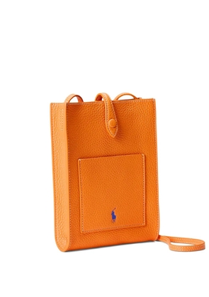 Polo Ralph Lauren Polo Play textured leather crossbody bag - Orange