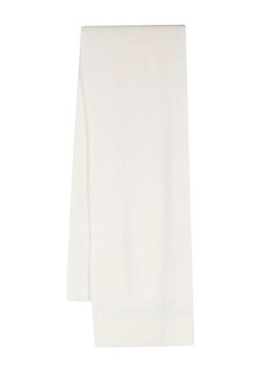 Valentino Garavani VLogo Signature ribbed-knit scarf - White