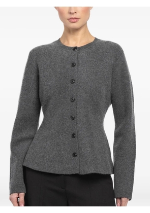 White + Warren button-front peplum cardigan - Grey