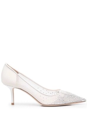 Jimmy Choo Love 65mm crystal-embellished pumps - White