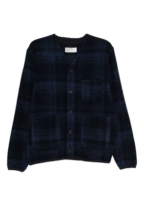 Universal Works checked cardigan - Blue