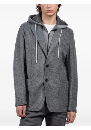 Fradi Hoodpost button blazer - Grey