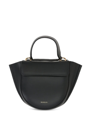 Wandler mini Hortensia leather tote bag - Black
