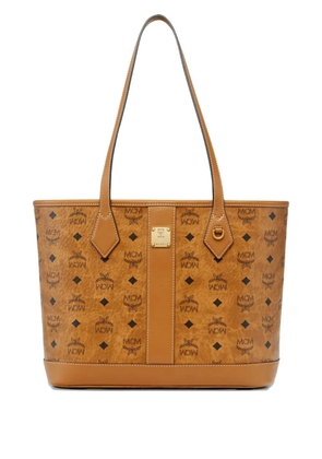 MCM small monogram-print tote bag - Brown